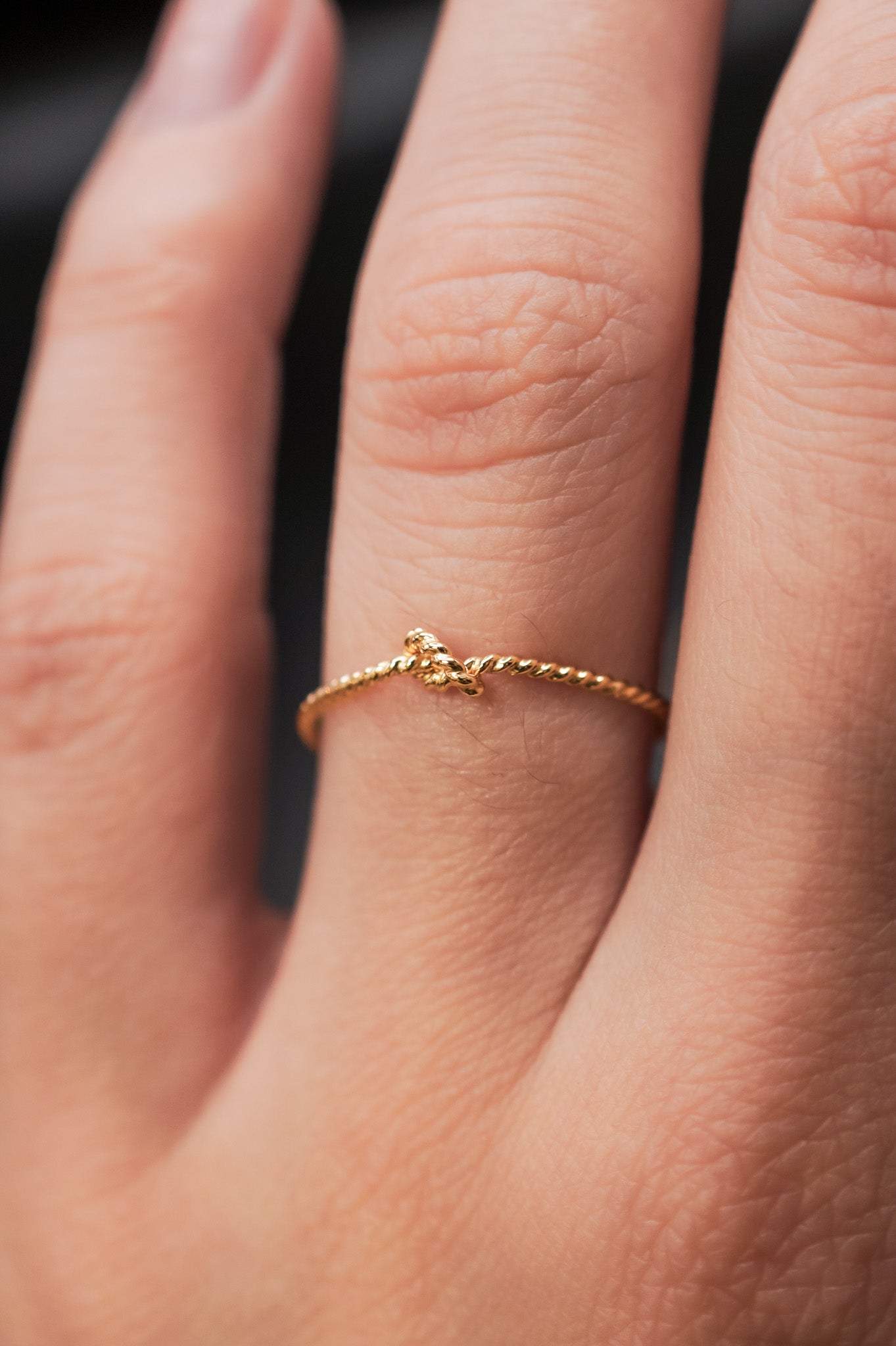 Twisted Closed Knot Ring, 14K Gold Fill