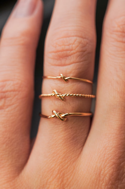 Twisted Closed Knot Ring, 14K Gold Fill