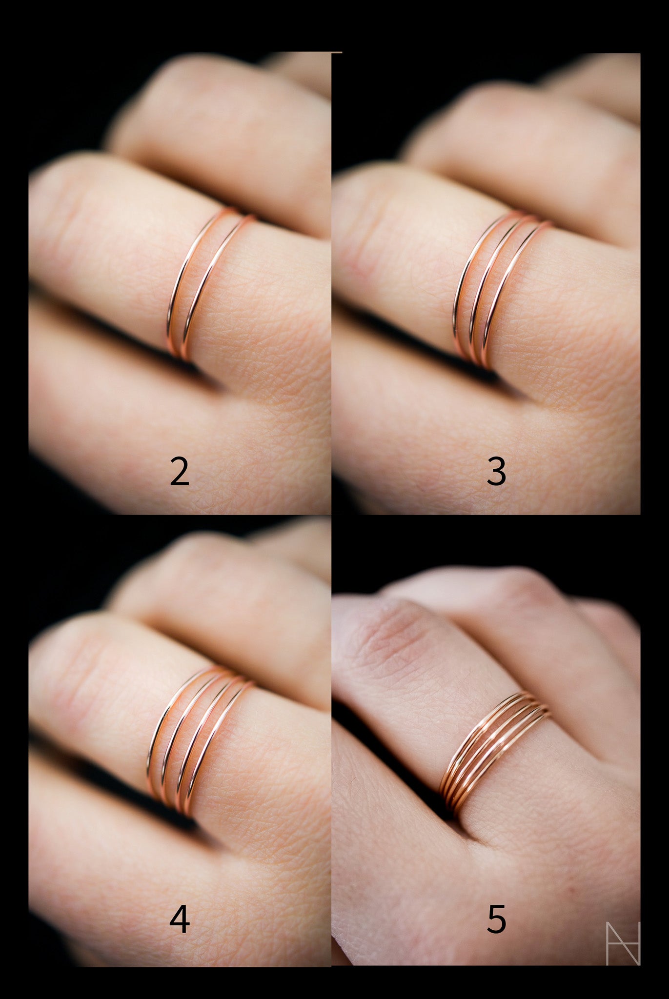 Ultra Thin Ring, 14K Rose Gold Fill