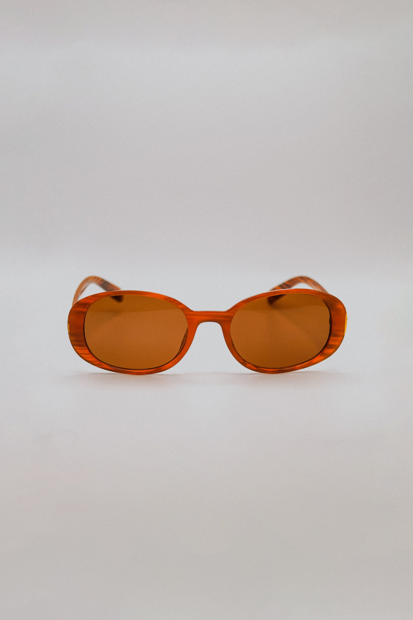 Brown Oval Sunglasses
