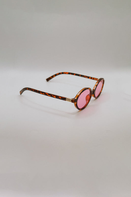 Pink Oval Sunglasses