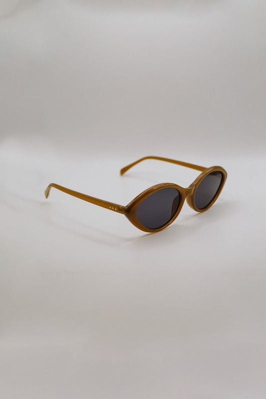 Green Oval Sunglasses