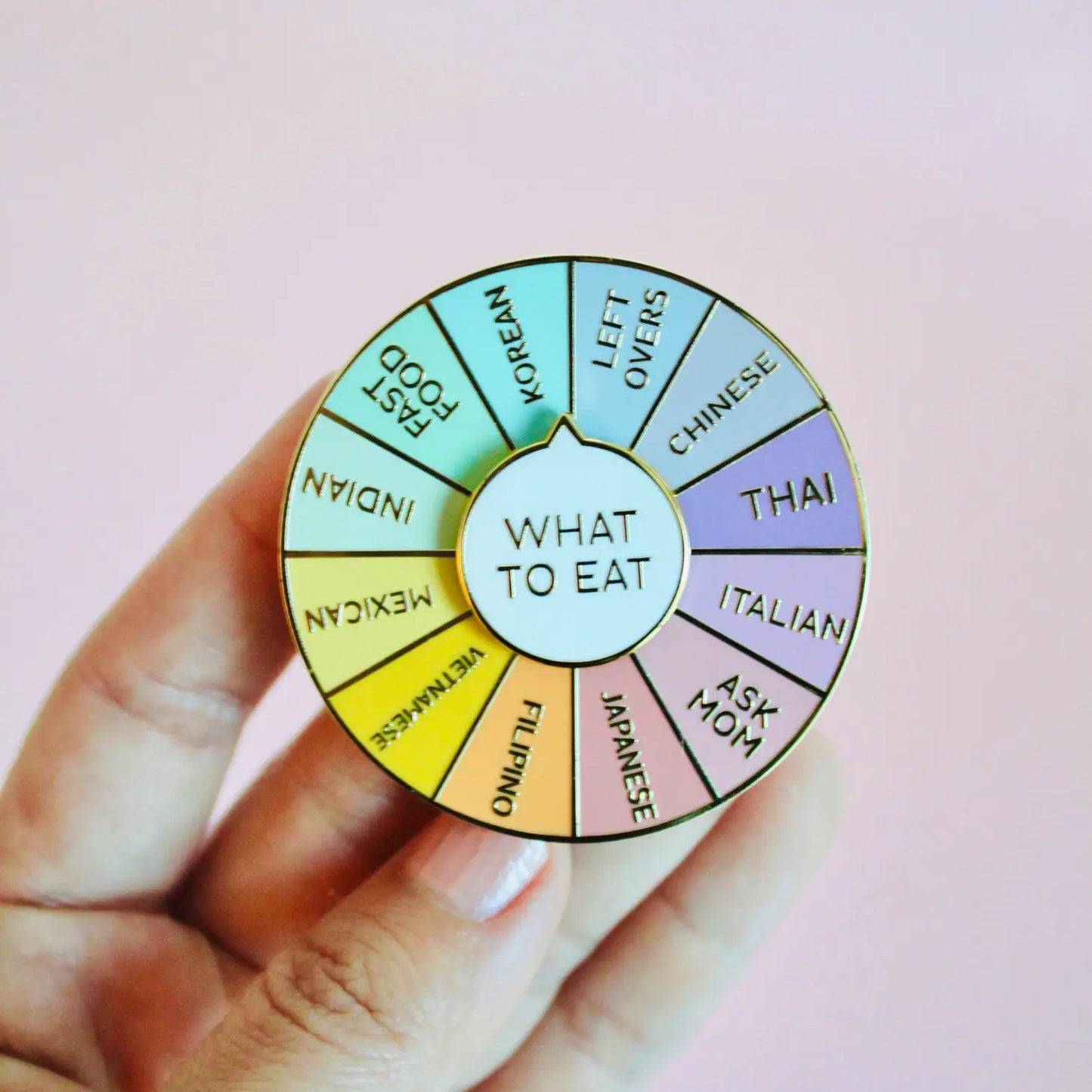 'What to Eat' Interactive Enamel Pin