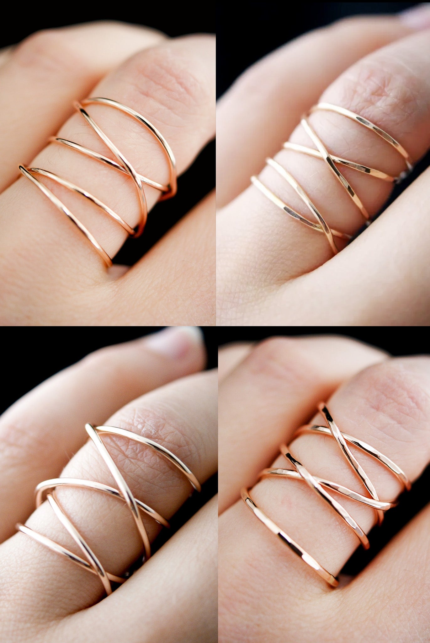 Extra Large Wraparound Ring, 14K Rose Gold Fill
