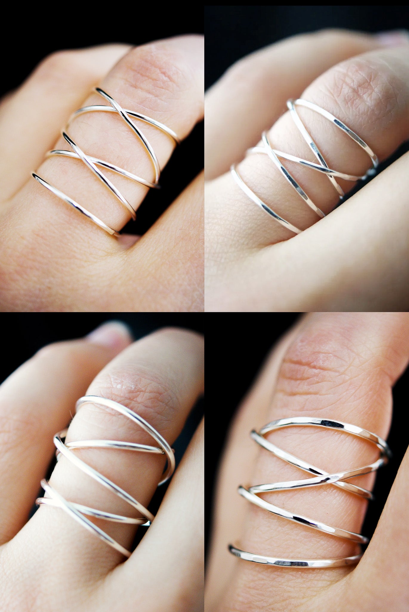 Extra Large Wraparound Ring, Sterling Silver