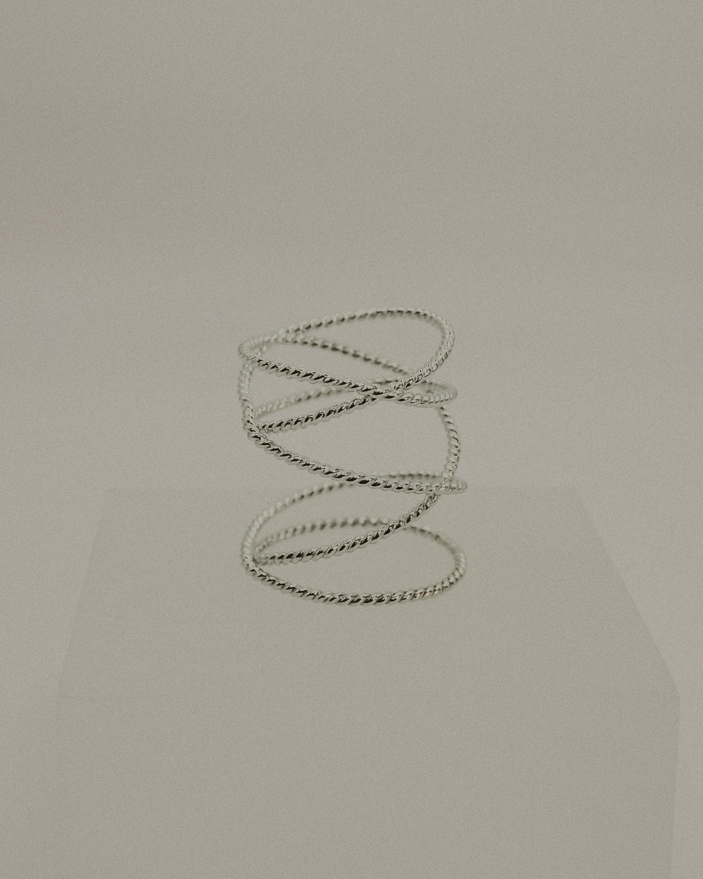 Extra Large Twist Wraparound Ring, Sterling Silver