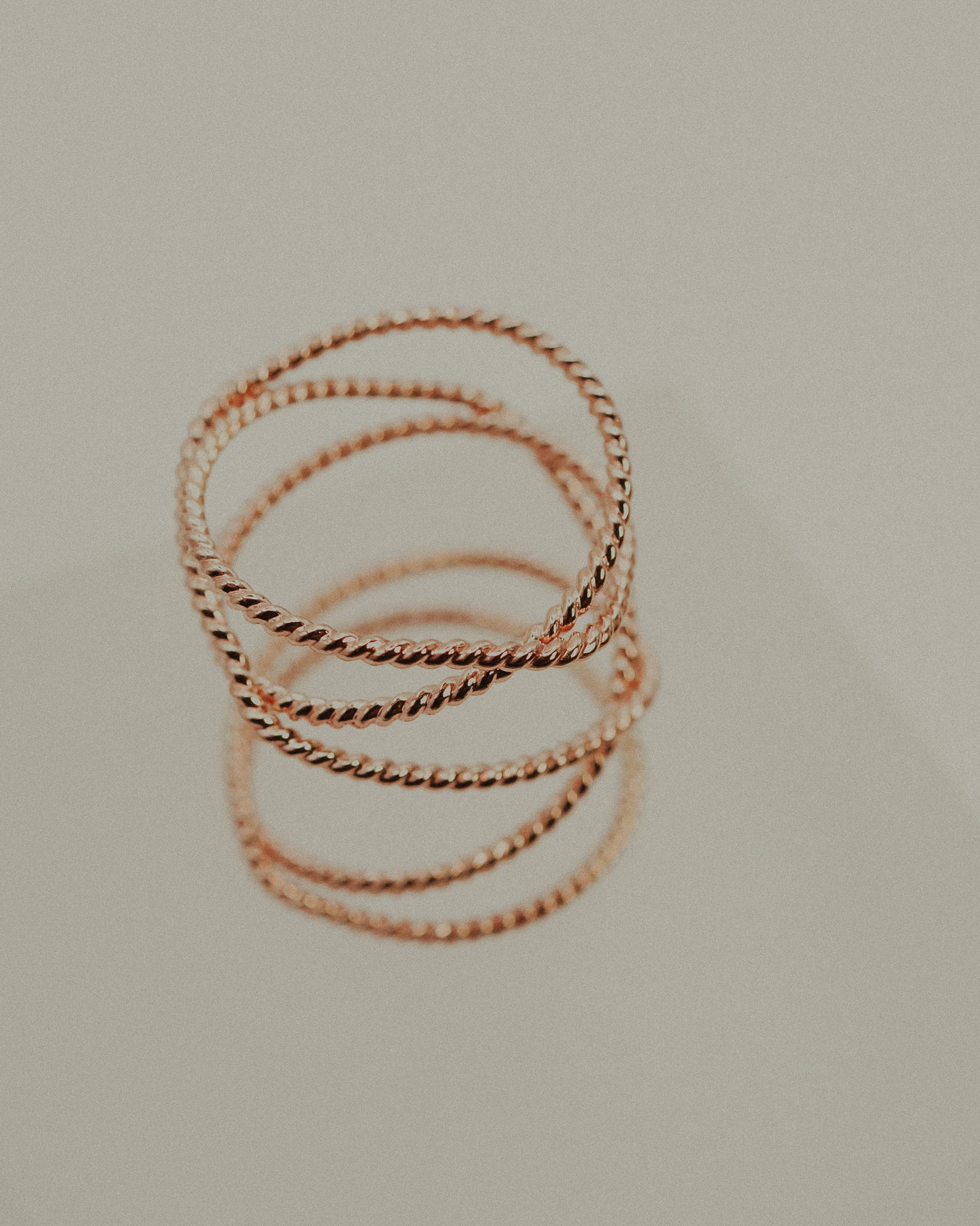 Extra Large Twist Wraparound Ring, 14K Rose Gold Fill