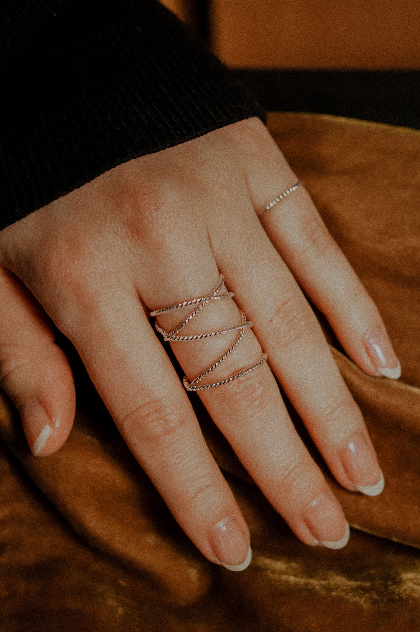 Extra Large Twist Wraparound Ring, Sterling Silver