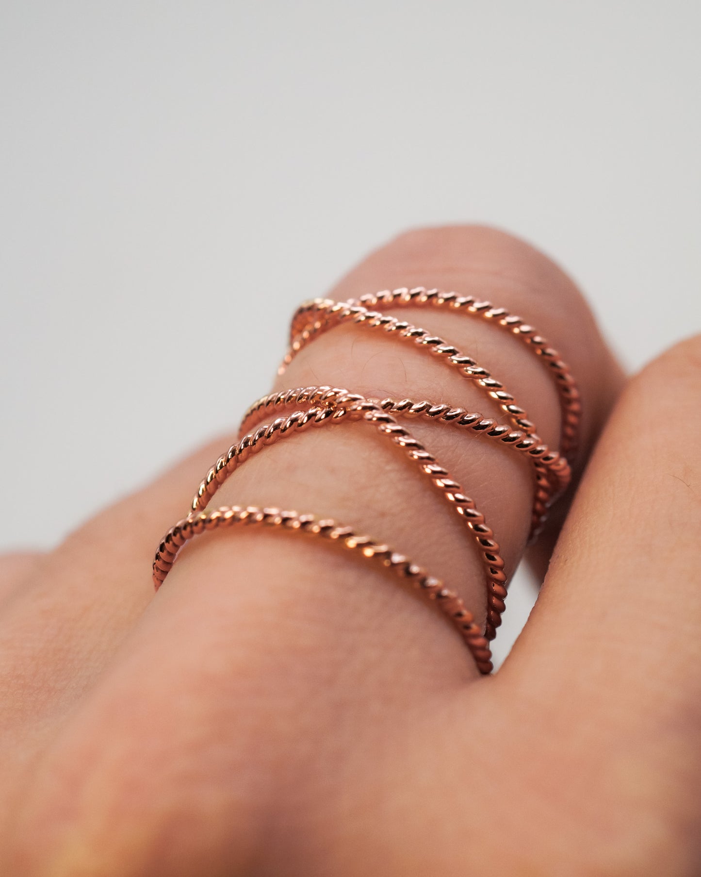 Extra Large Twist Wraparound Ring, 14K Rose Gold Fill