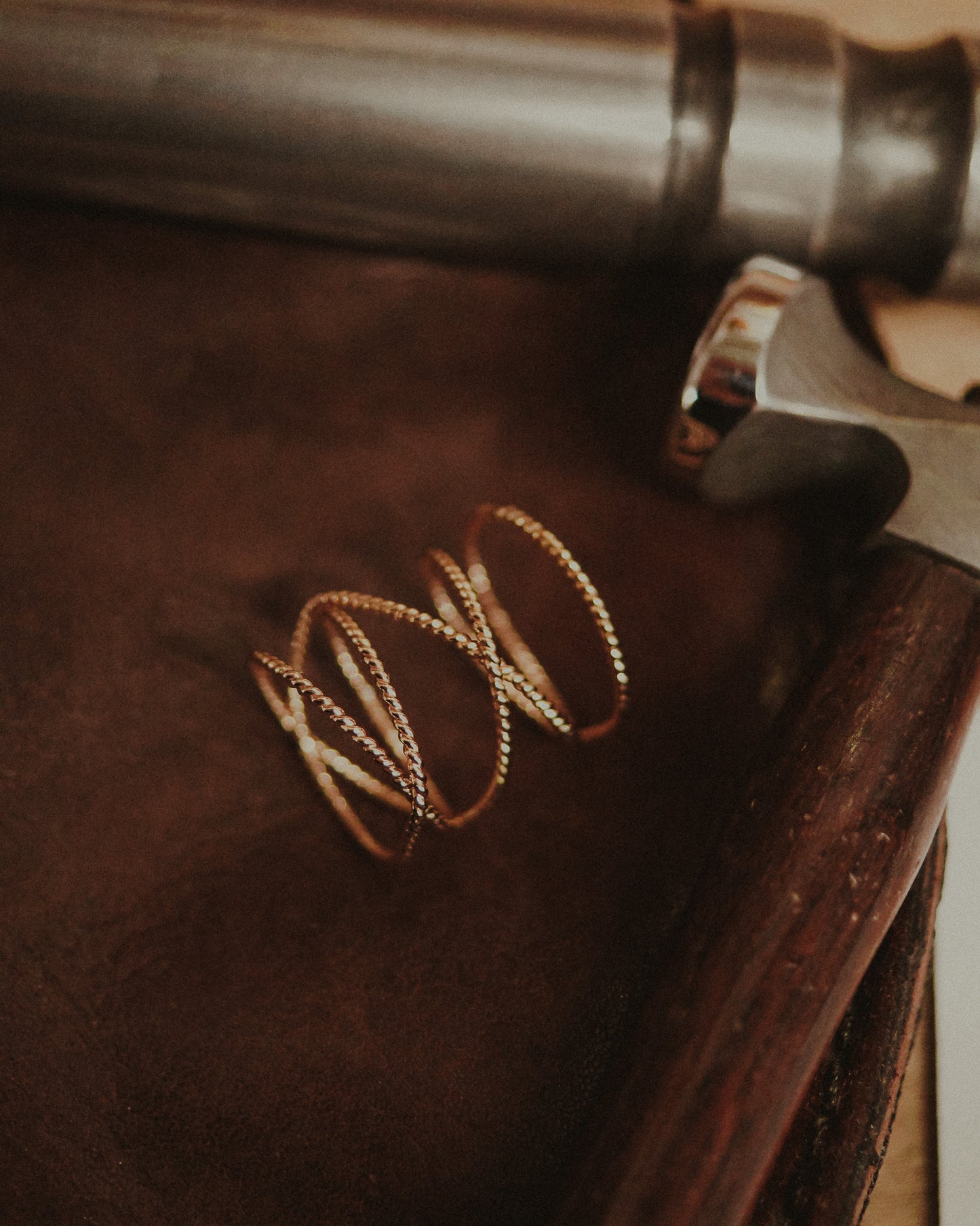 Extra Large Twist Wraparound Ring, 14K Rose Gold Fill