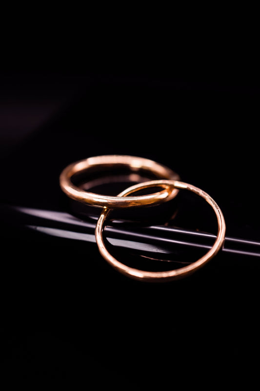 Asymmetrical Interlocking Ring, 14K Rose Gold Fill