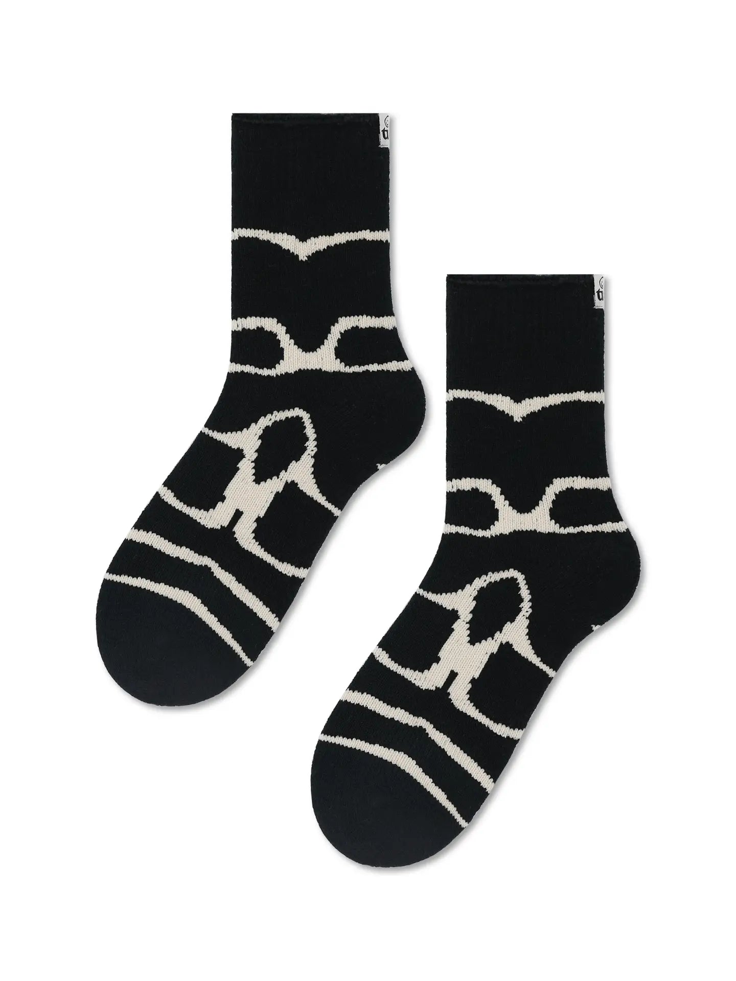 Wavy Cozy Crew Socks