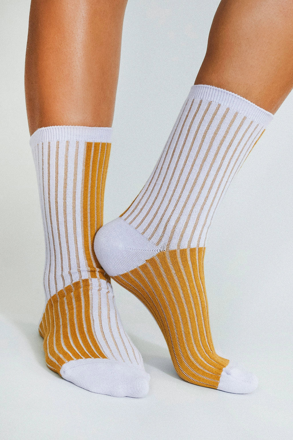 Lavender & Rust Crew Socks