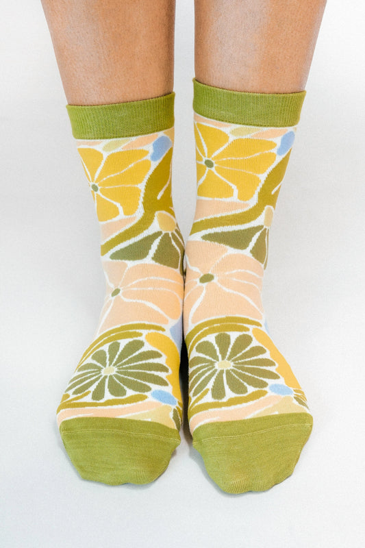 Knit Flowers Ankle Socks by Soulshine Co.