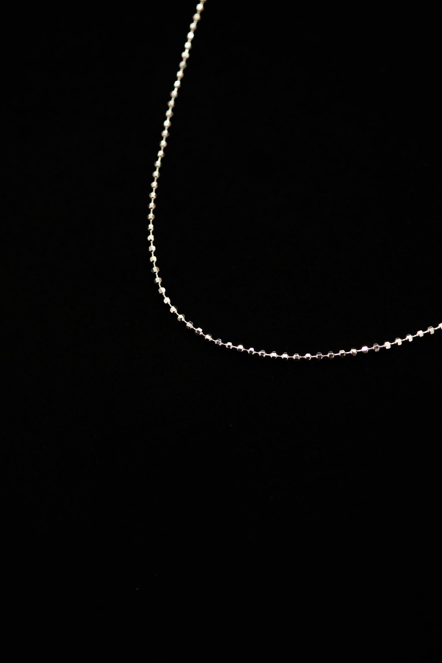 Disco Chain Necklace in Sterling Silver