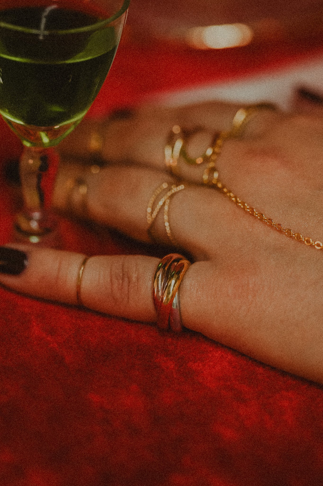 Chunky Interlocking Ring, 14K Gold Fill