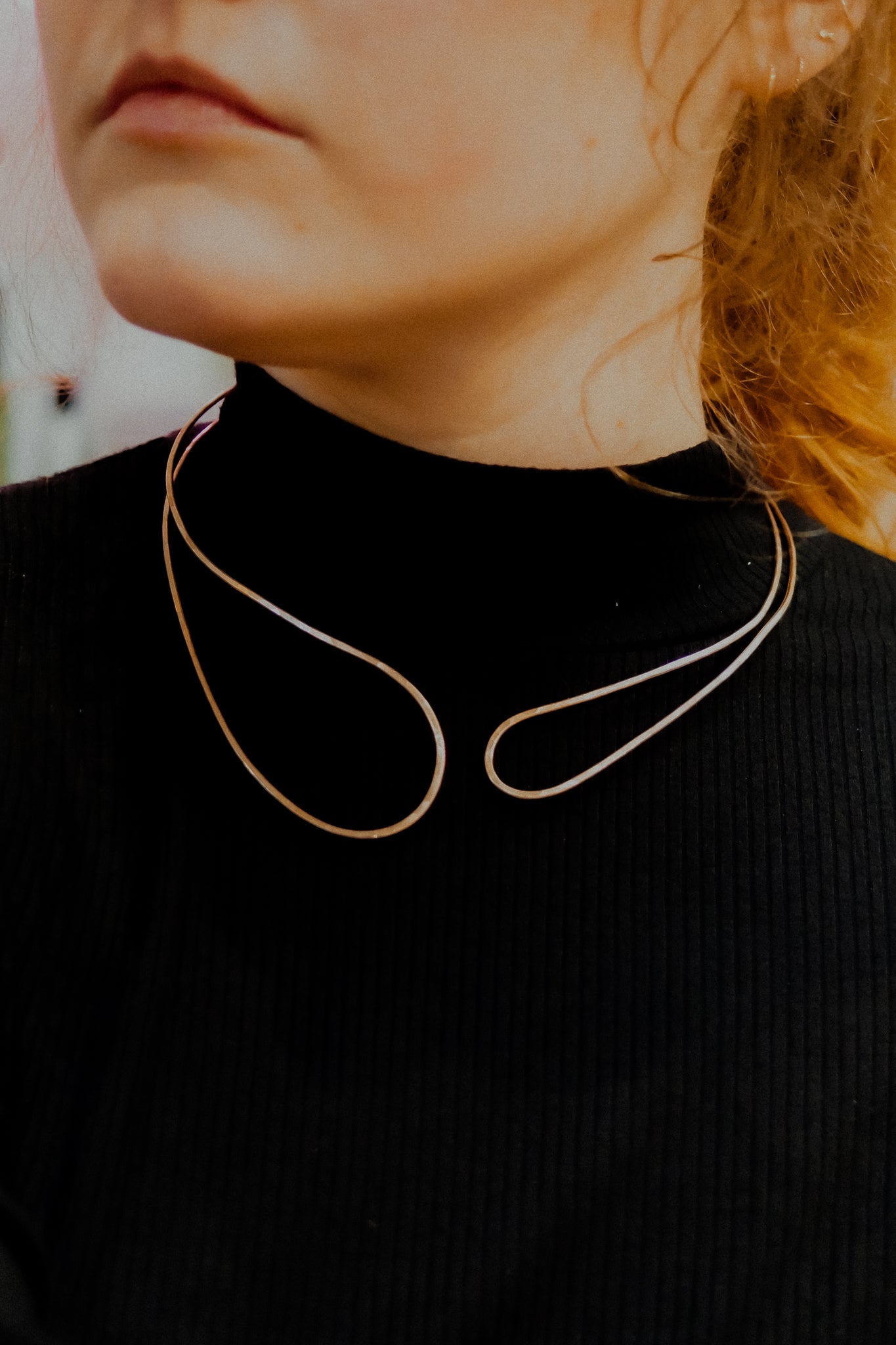 Wave Collar Necklace, Gold Fill, Rose Gold Fill, or Sterling Silver