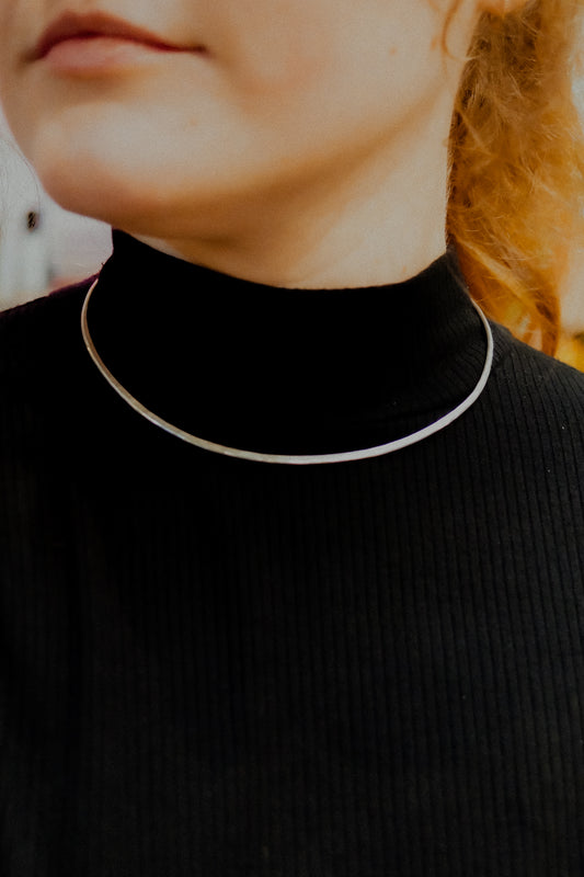 Hammered Collar Necklace, Gold Fill, Rose Gold Fill, or Sterling Silver