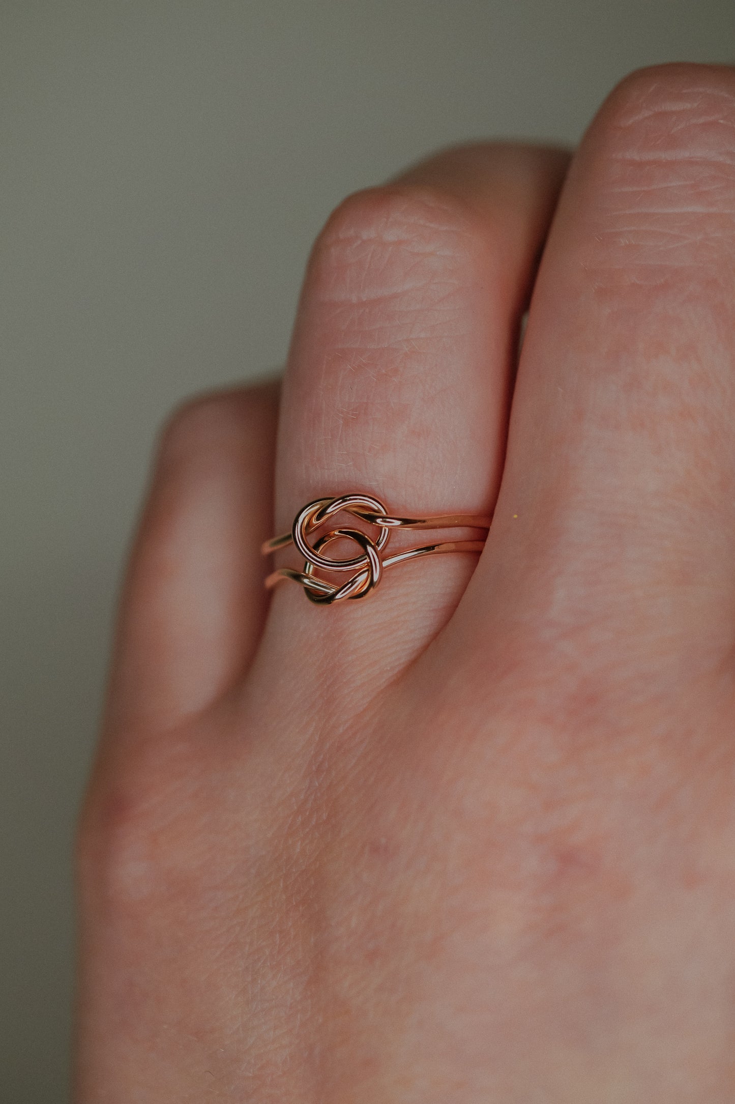 Double Knot Ring, 14K Rose Gold Fill