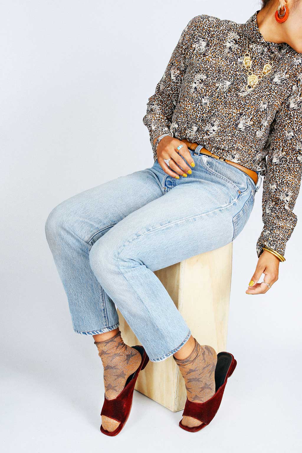 Star Shimmer Ankle Socks