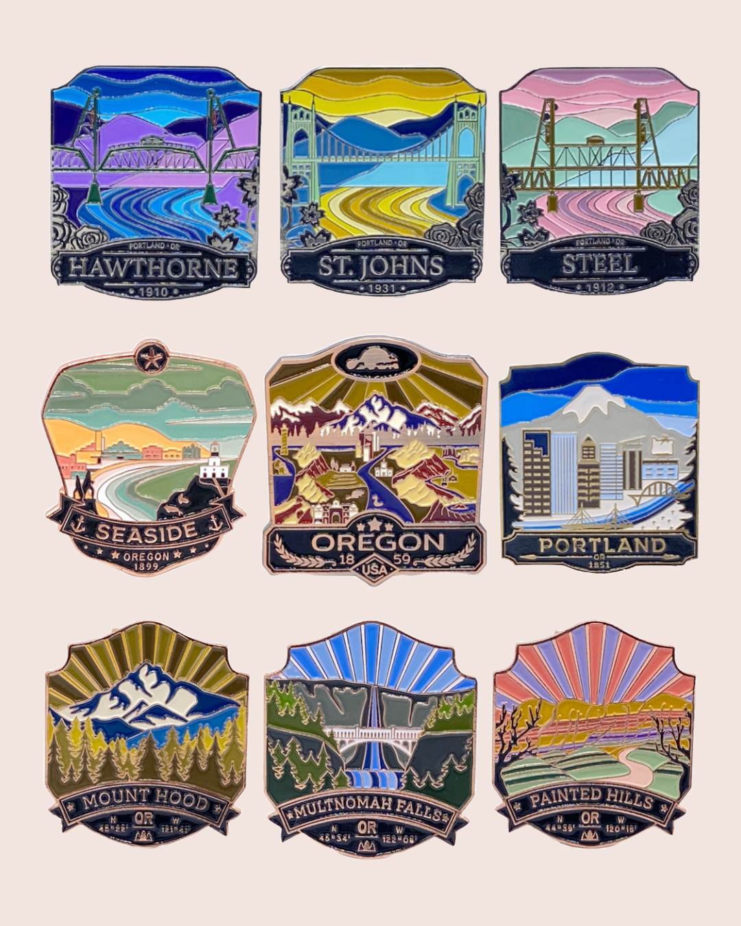 Oregon Enamel Magnet