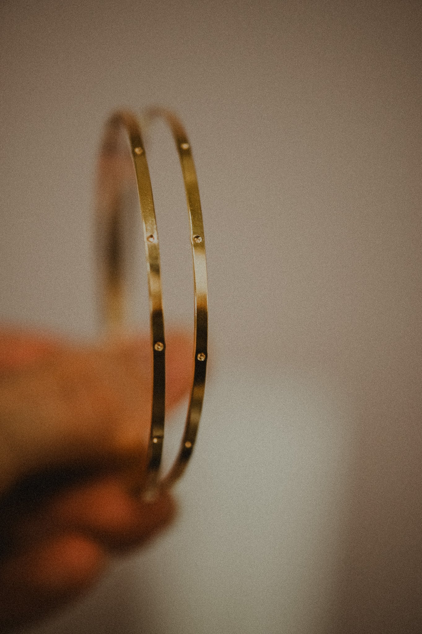 Dot Bangle Bracelet, Gold Fill, Rose Gold Fill or Sterling Silver