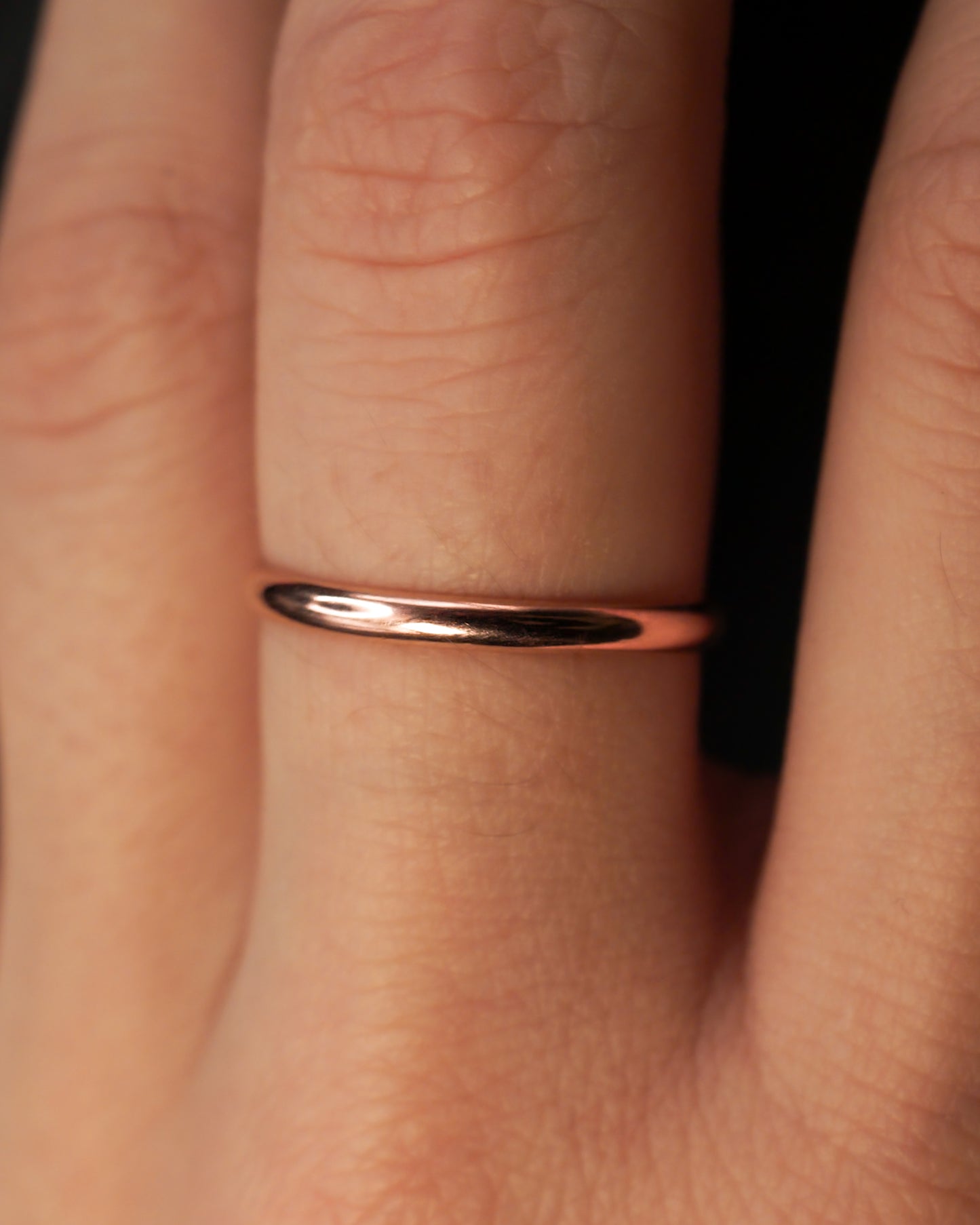 Extra Thick Ring, Solid 14K Rose Gold