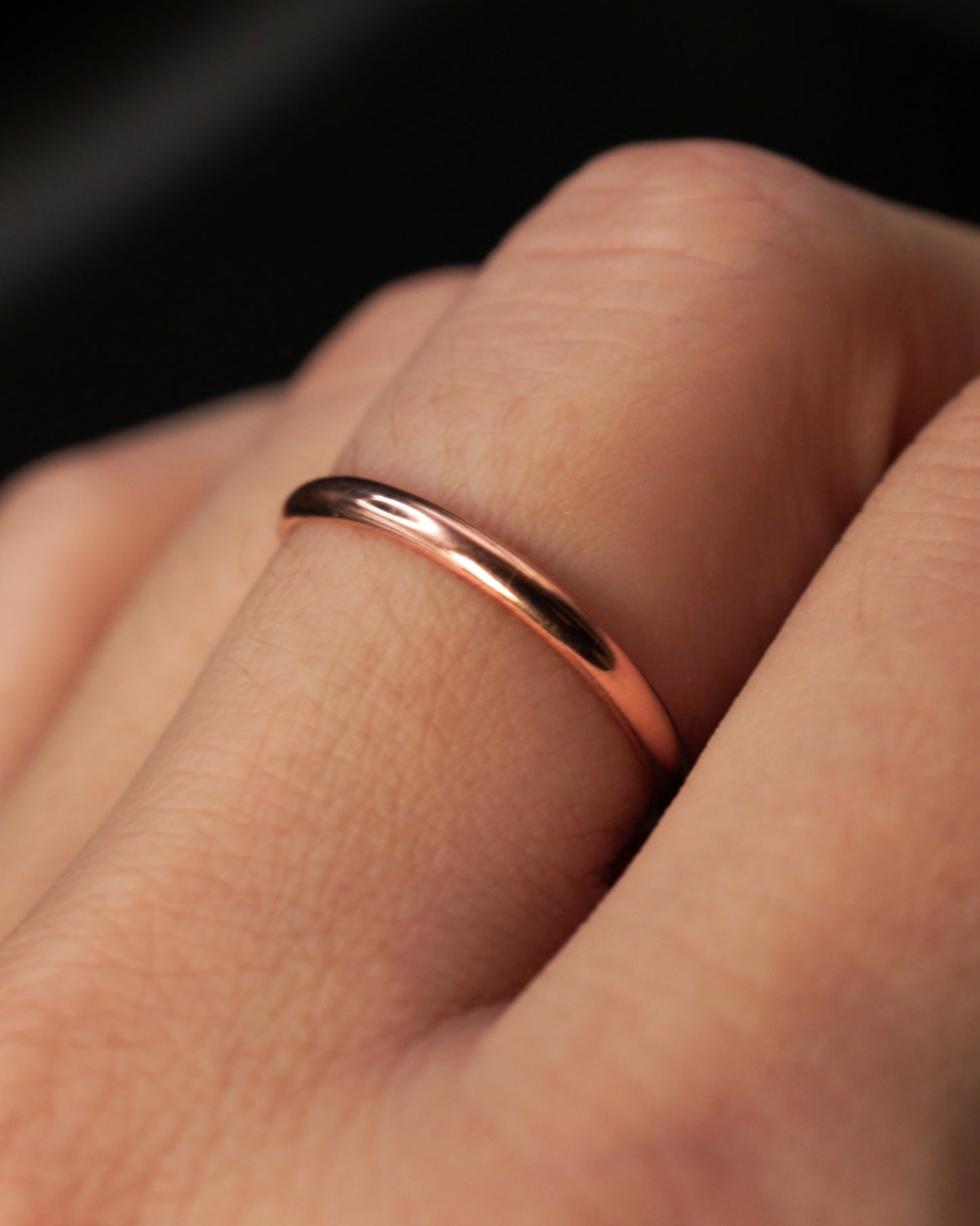 Extra Thick Ring, Solid 14K Rose Gold