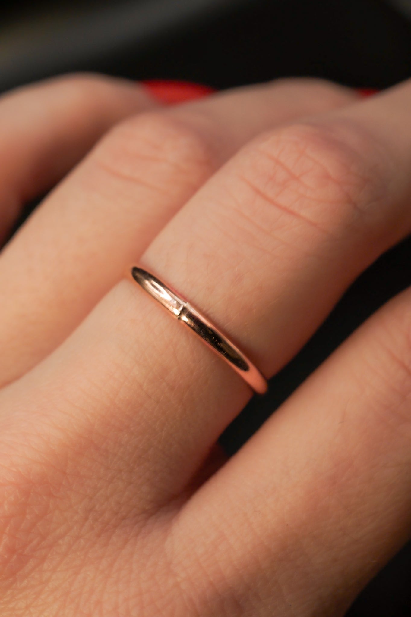 Extra Thick Ring, Solid 14K Rose Gold