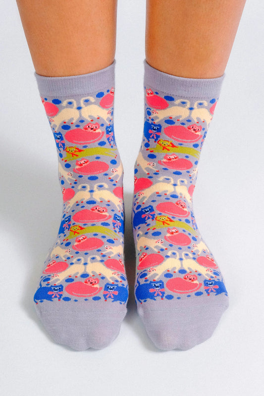 Cats Ankle Socks by MĂźr by Ayca
