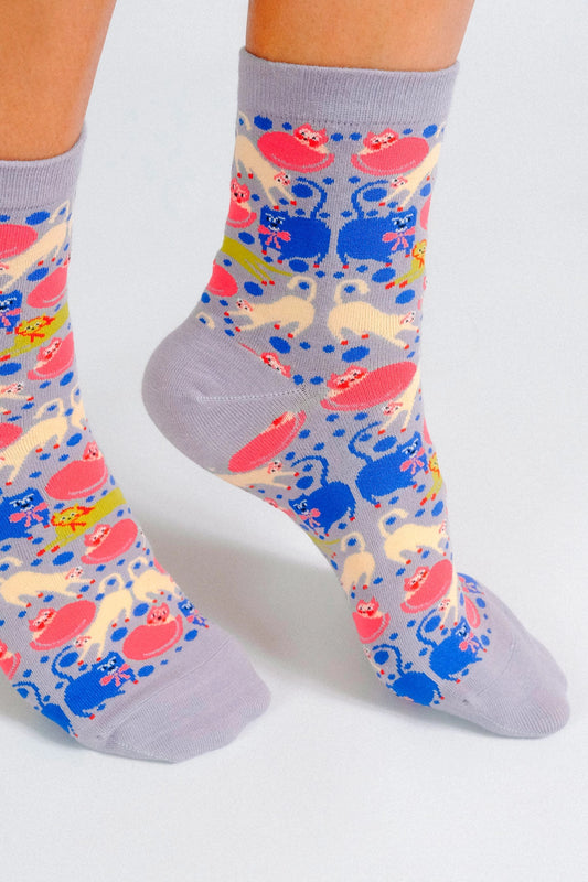 Cats Ankle Socks by MĂźr by Ayca