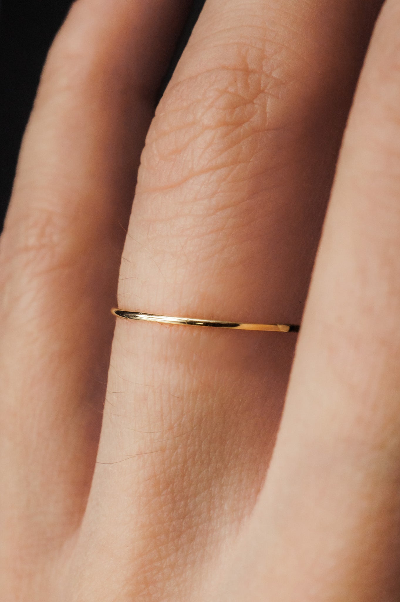 14K Gold Middle Finger Ring Fashion Rings for Women, Gold Rings