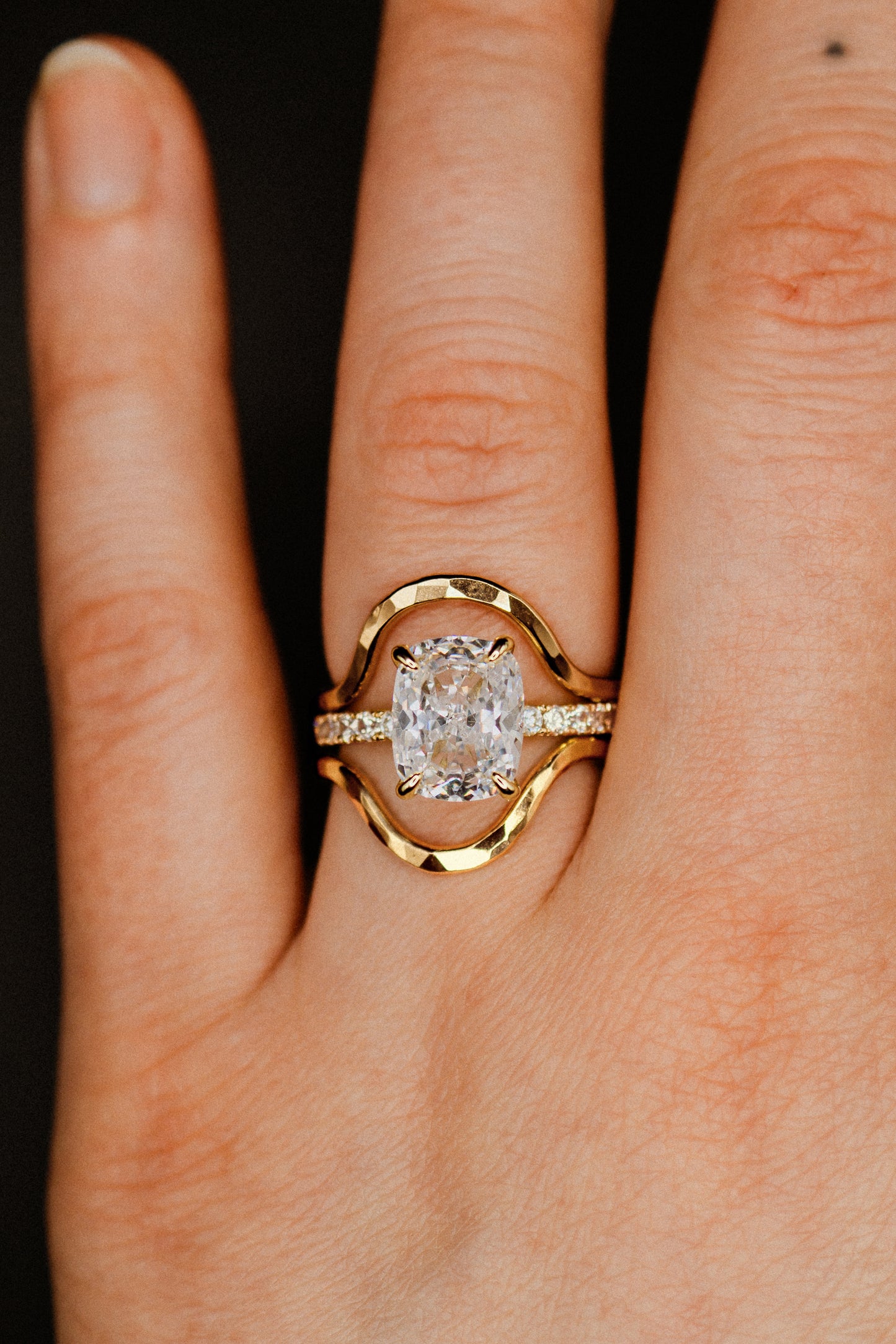 Arc Ring, Solid 14K Gold