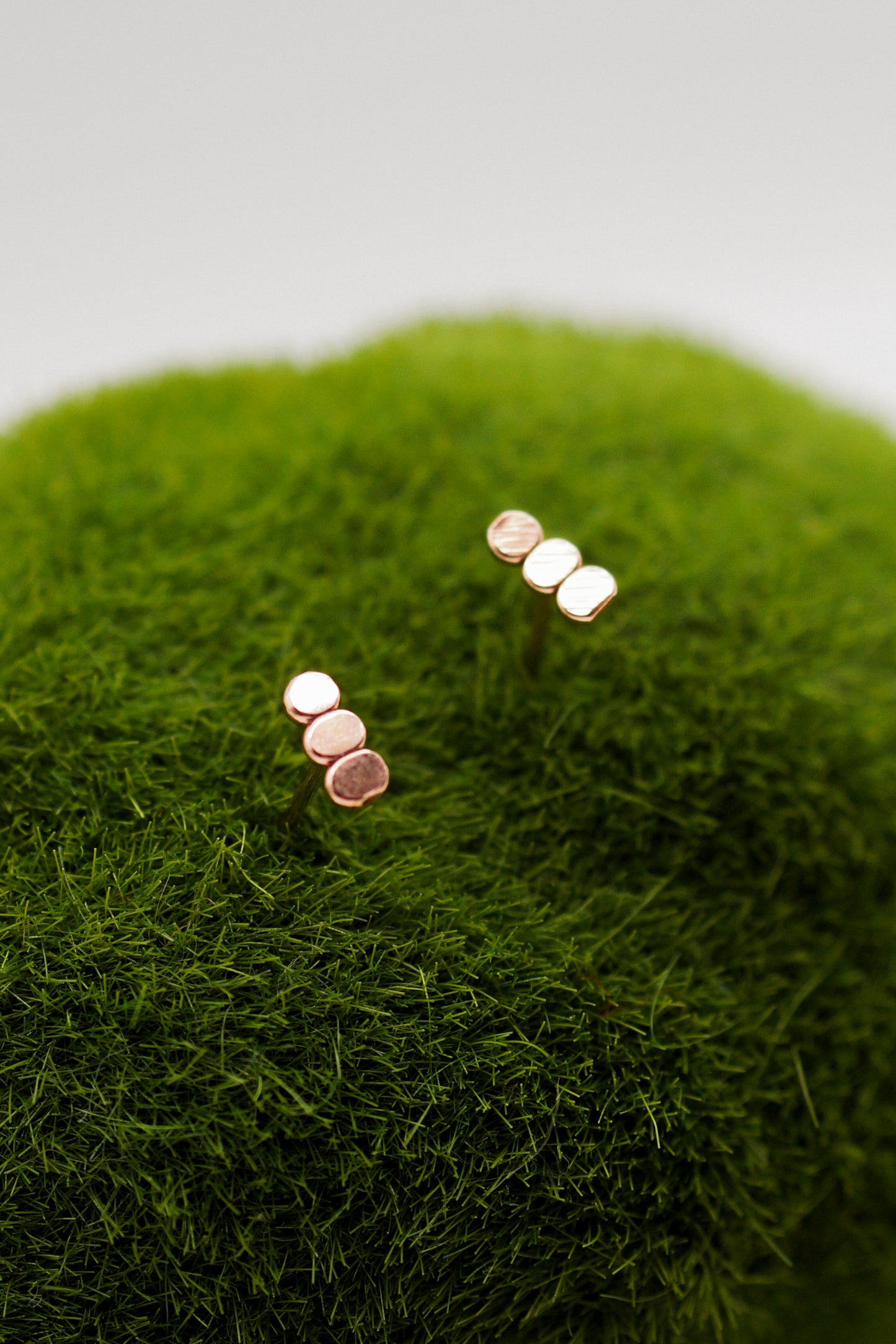 Hammered Bead Stud Earrings, 14K Gold Fill, Rose Gold Fill or Sterling Silver