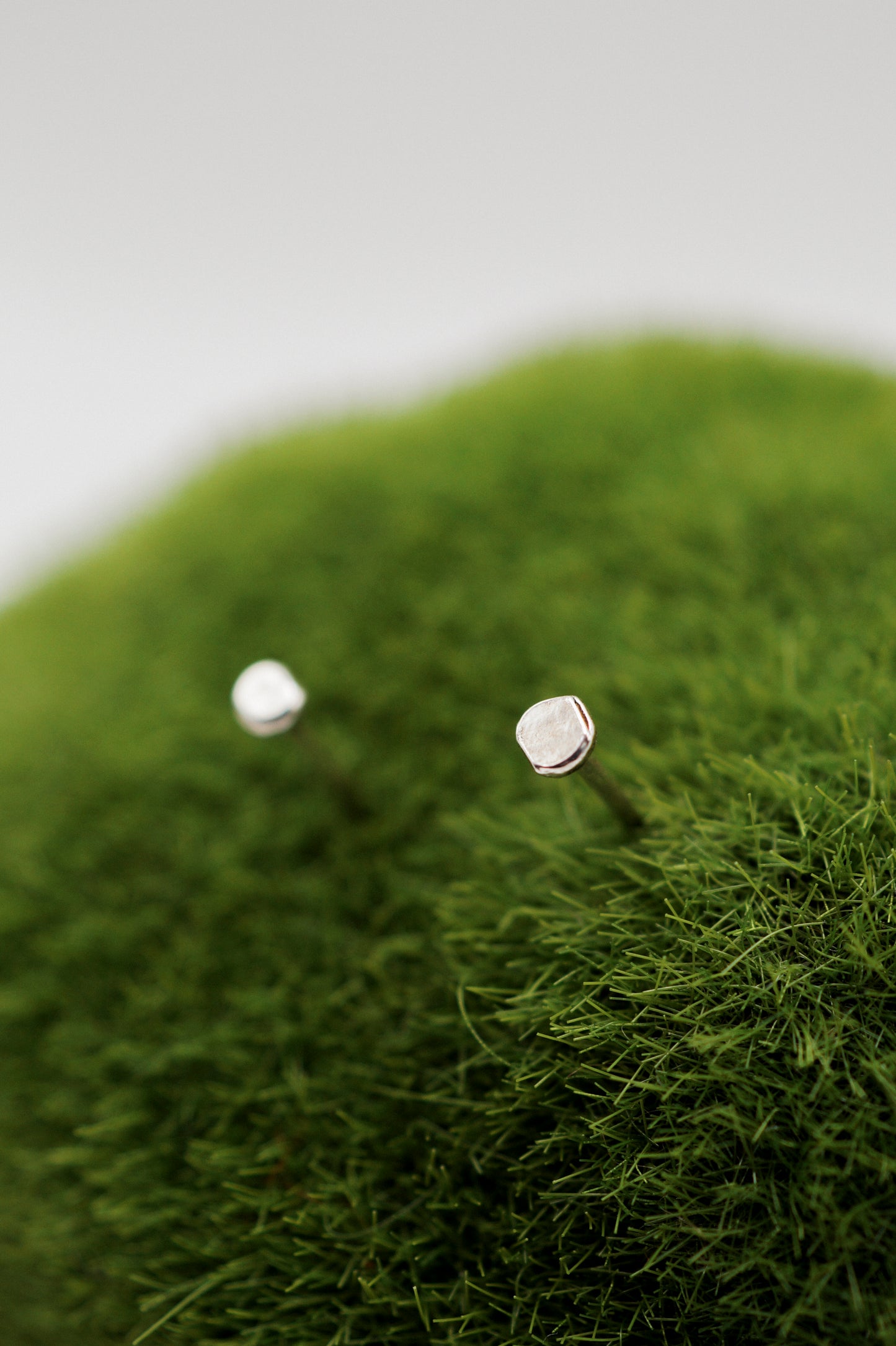 Hammered Bead Stud Earrings, 14K Gold Fill, Rose Gold Fill or Sterling Silver