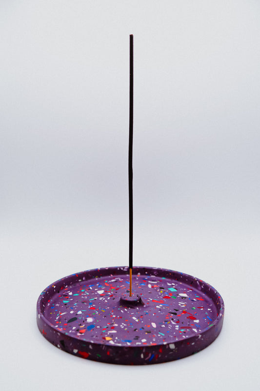 Round Terrazzo Incense Holder