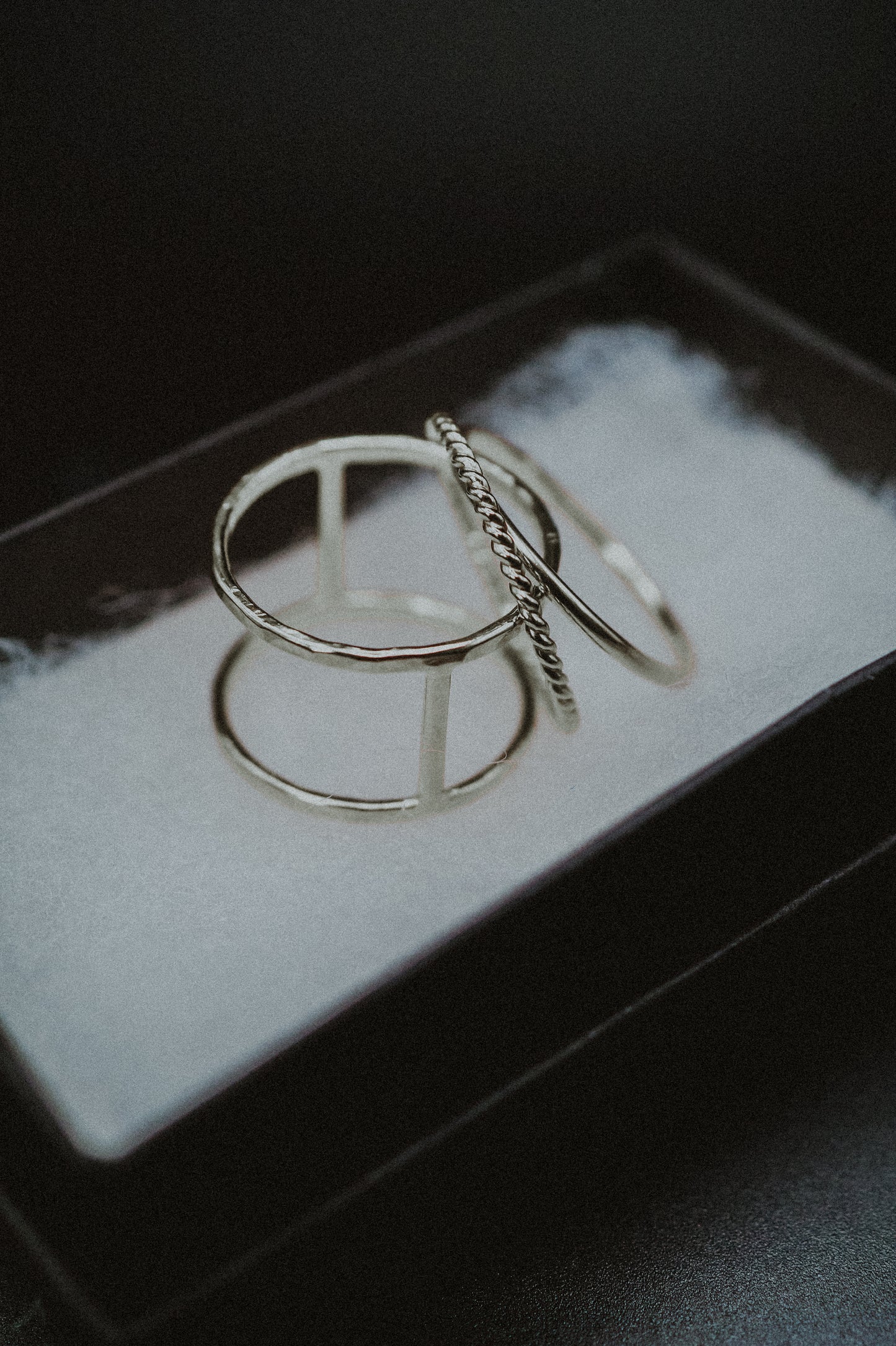 Large Cage Ring, Sterling Silver