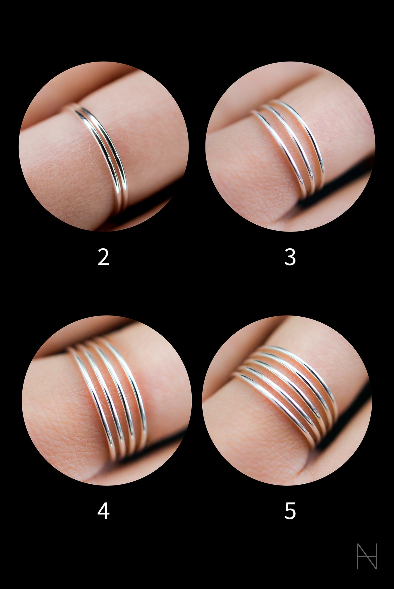 Medium Thick Ring, Sterling Silver