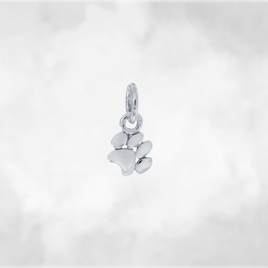 Paw Print Charm, Sterling Silver