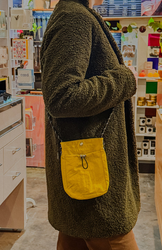 Mustard Small Drawstring Bag
