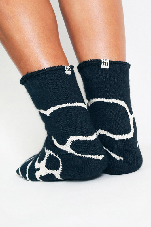 Wavy Cozy Crew Socks