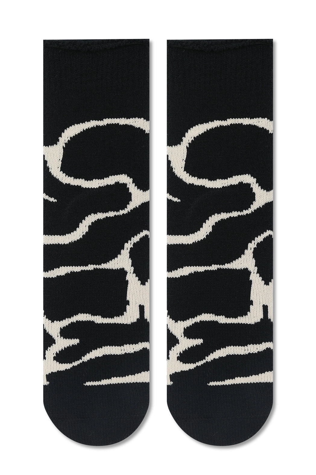 Wavy Cozy Crew Socks