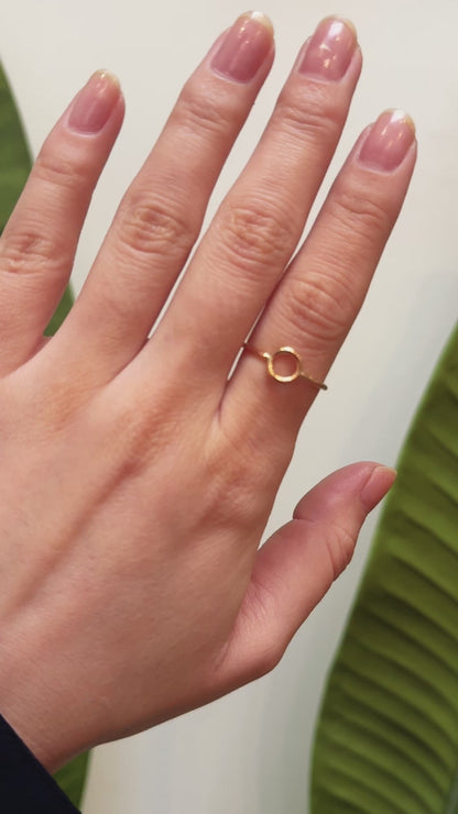 Mini Circle Ring, 14K Rose Gold Fill