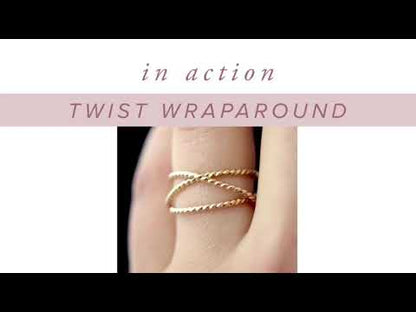 Twist Wraparound Ring, Sterling Silver