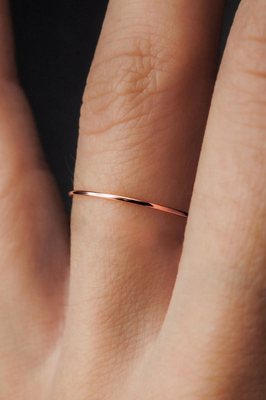 Ultra Thin Ring, 14K Rose Gold Fill