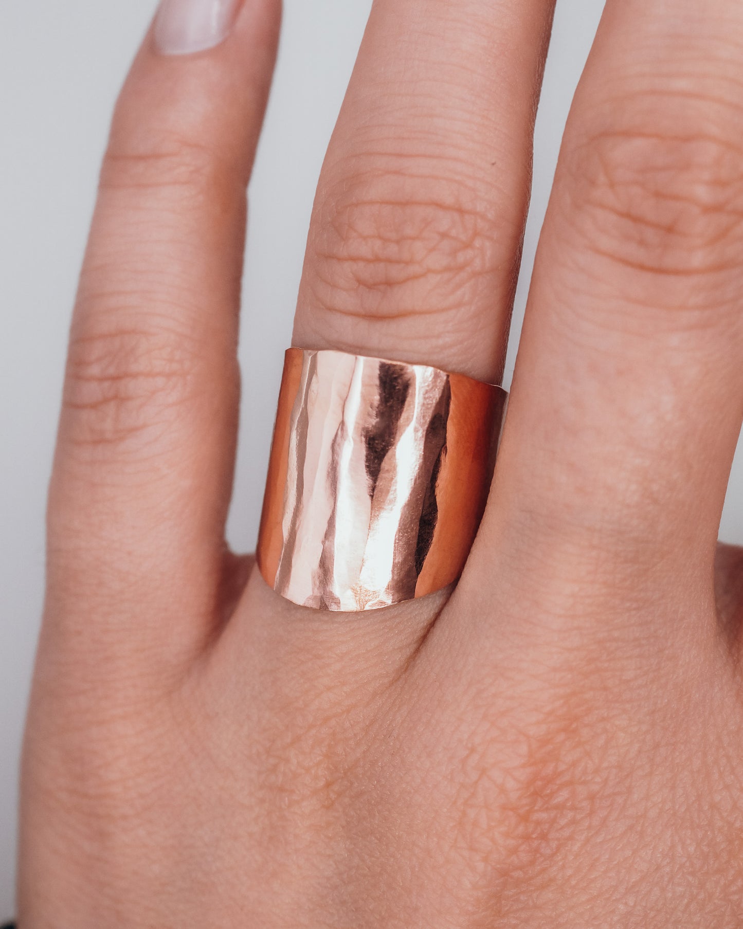 Small Shield Ring, 14K Rose Gold Fill
