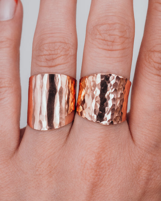 Small Shield Ring, 14K Rose Gold Fill