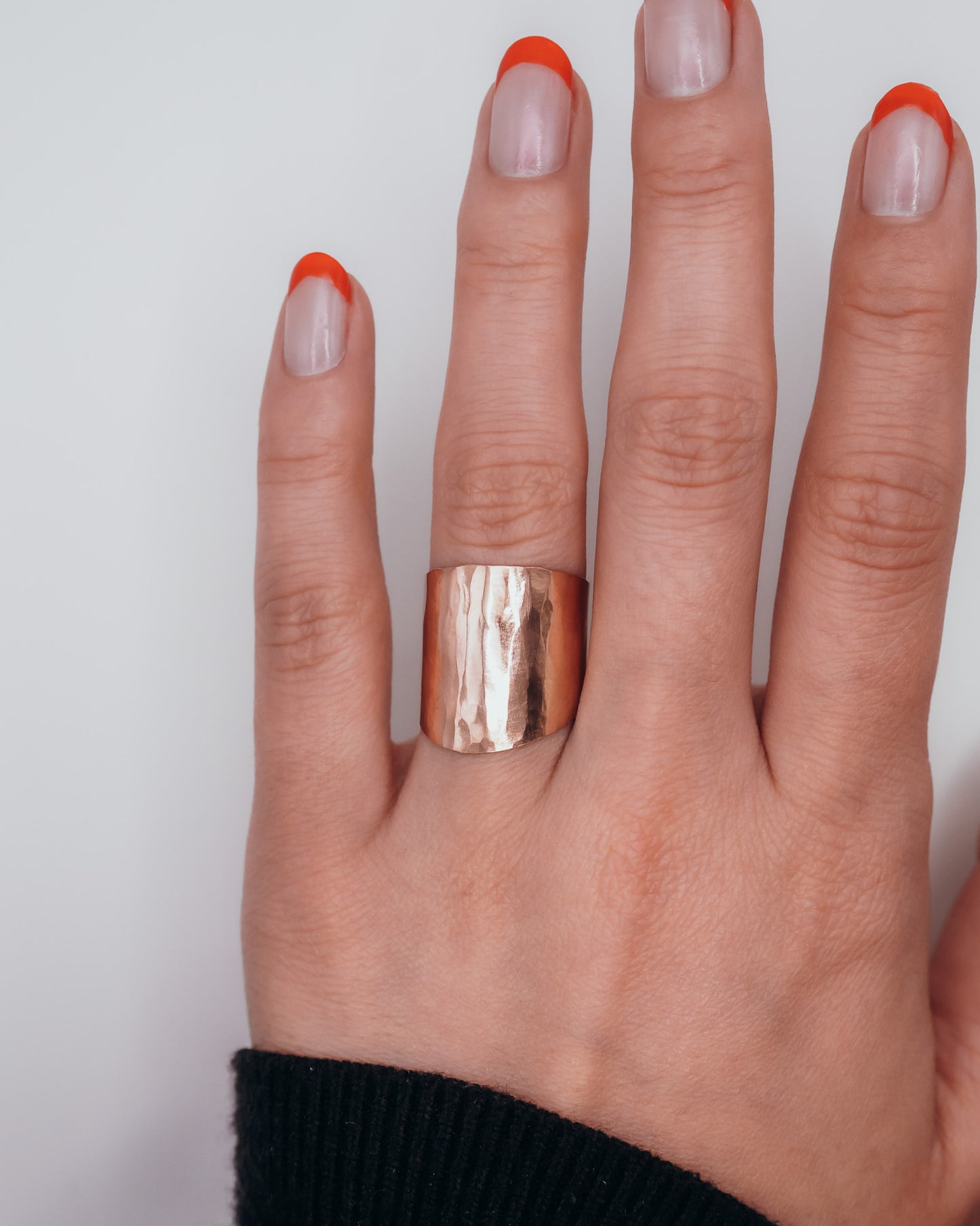 Small Shield Ring, 14K Rose Gold Fill
