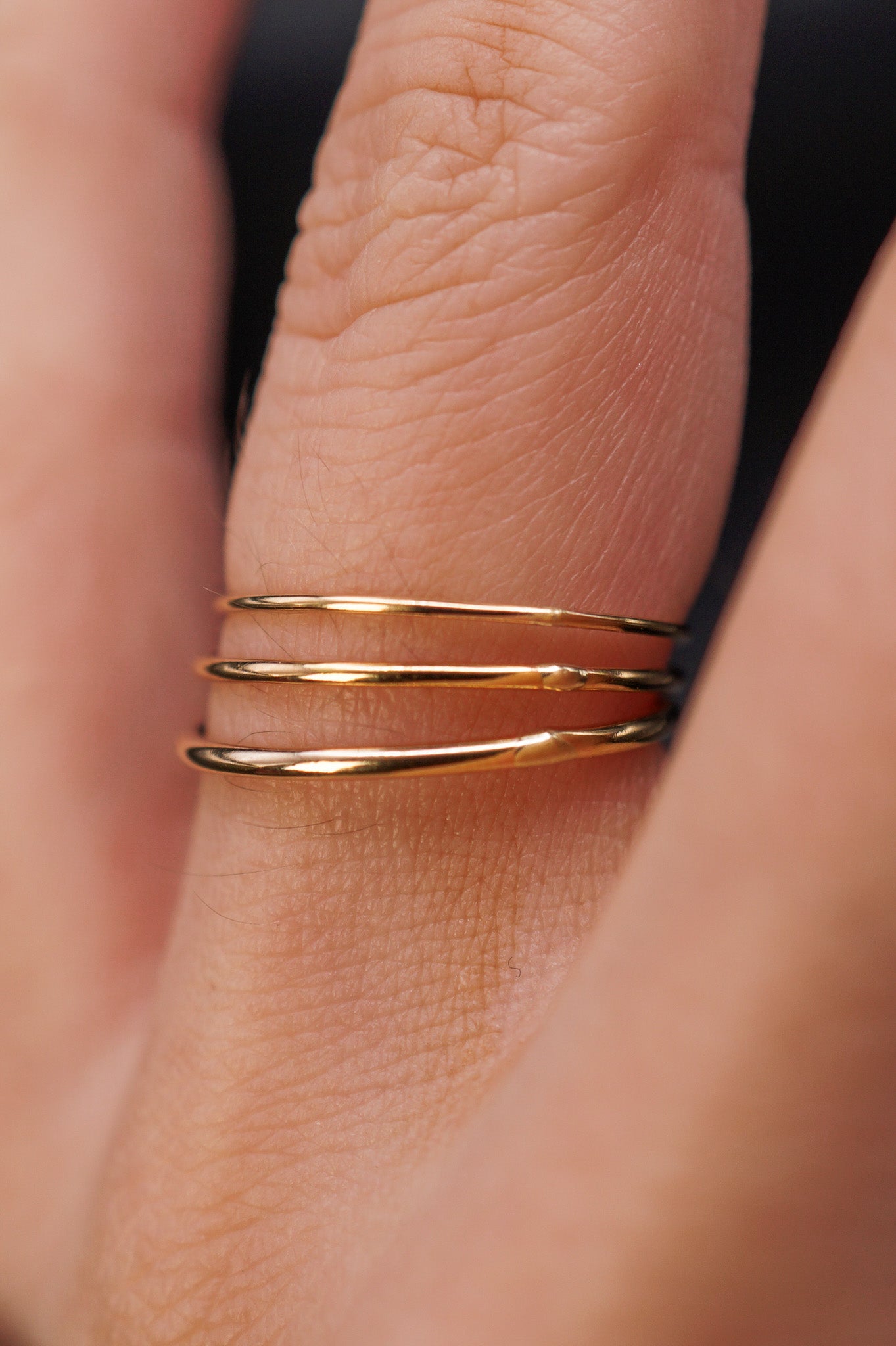 Simple Stacking Set Of 3 Rings, Gold Fill, Rose Gold Fill or Sterling Silver