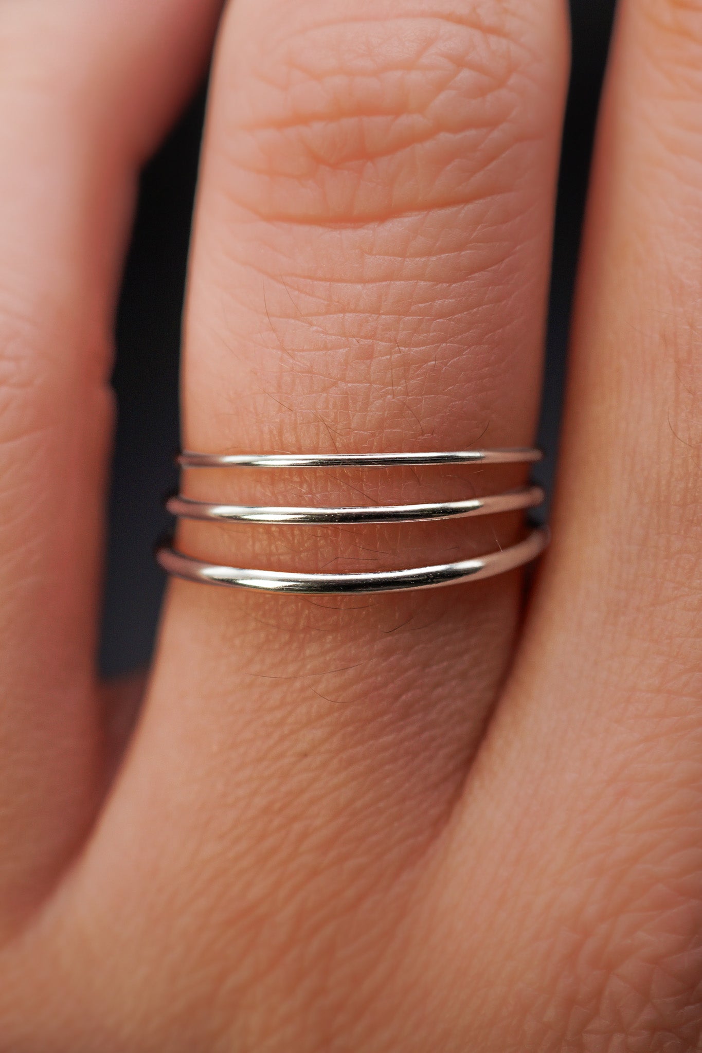 Simple Stacking Set Of 3 Rings, Gold Fill, Rose Gold Fill or Sterling Silver